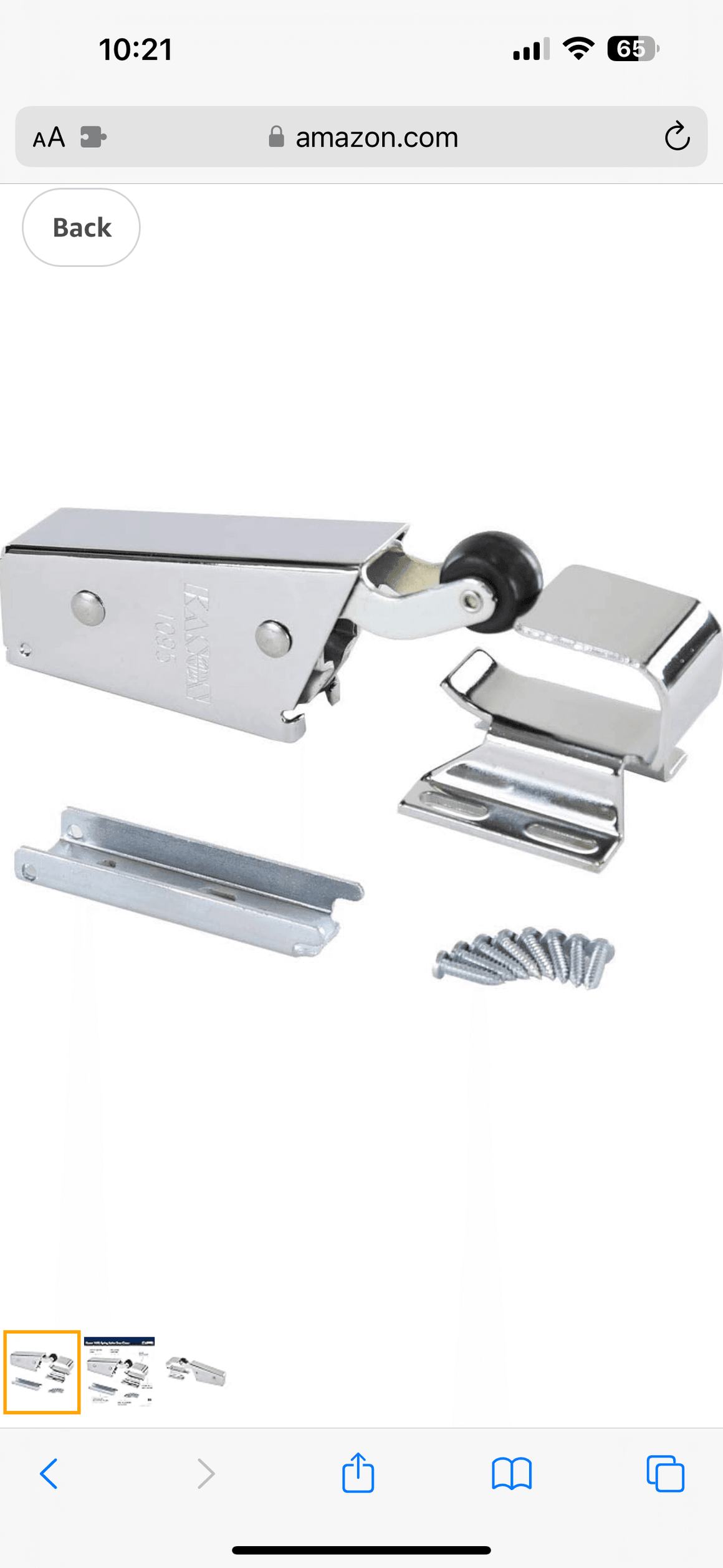 Kason 1095 Spring Action Door Closer and Adjustable Wide-Hook, Flush to 3/4 Inch Offset (Sold Individually)