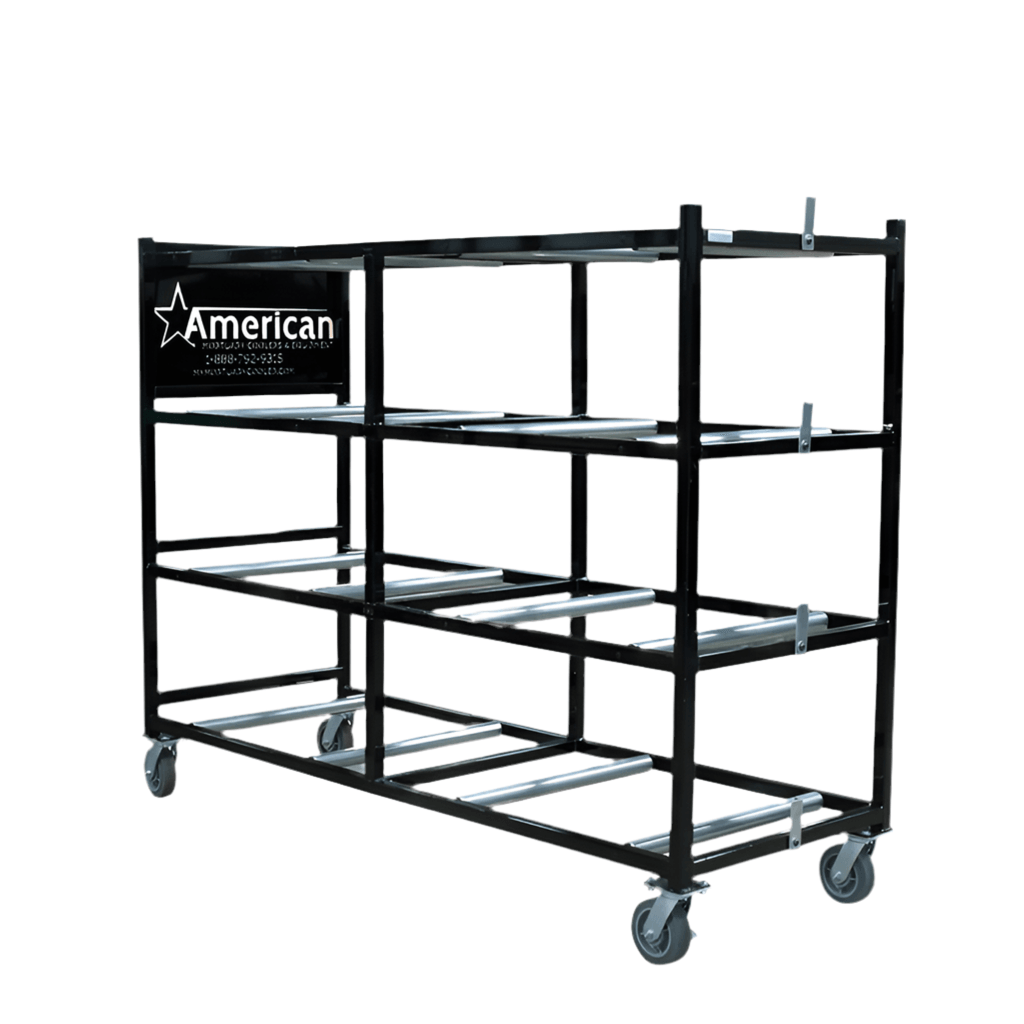Mobile AMC 4TEL 4-Tier Mortuary Cadaver Racking System with heavy-duty casters, ideal for morgues, hospitals, and medical examiner facilities f
The **AMC 4TEL 4-Tier End Loading Mortuary Rack** from **American Mortuary Coolers** is the ultimate solution for dependable and efficient **cadaver storage** inside **mortuary coolers**. This rack system offers a secure, cost-effective way to organize and store bodies in refrigerated environments, providing professional facilities with a reliable alternative to tr