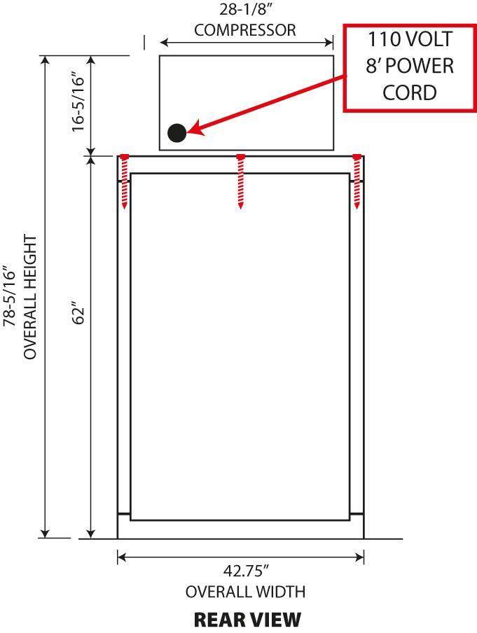 3 Body Oversized Mortuary Freezer - AMC Model #3BX-F - American Mortuary Coolers Powered by Funeral Source One Supply Company 