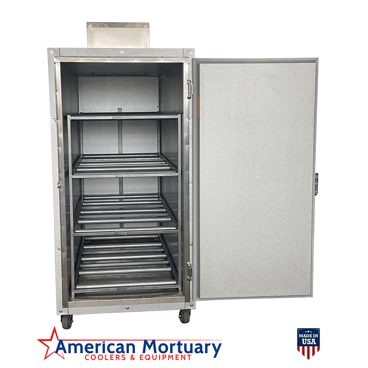 4 Body Upright Mortuary Cooler 4BX | American Made Storage
