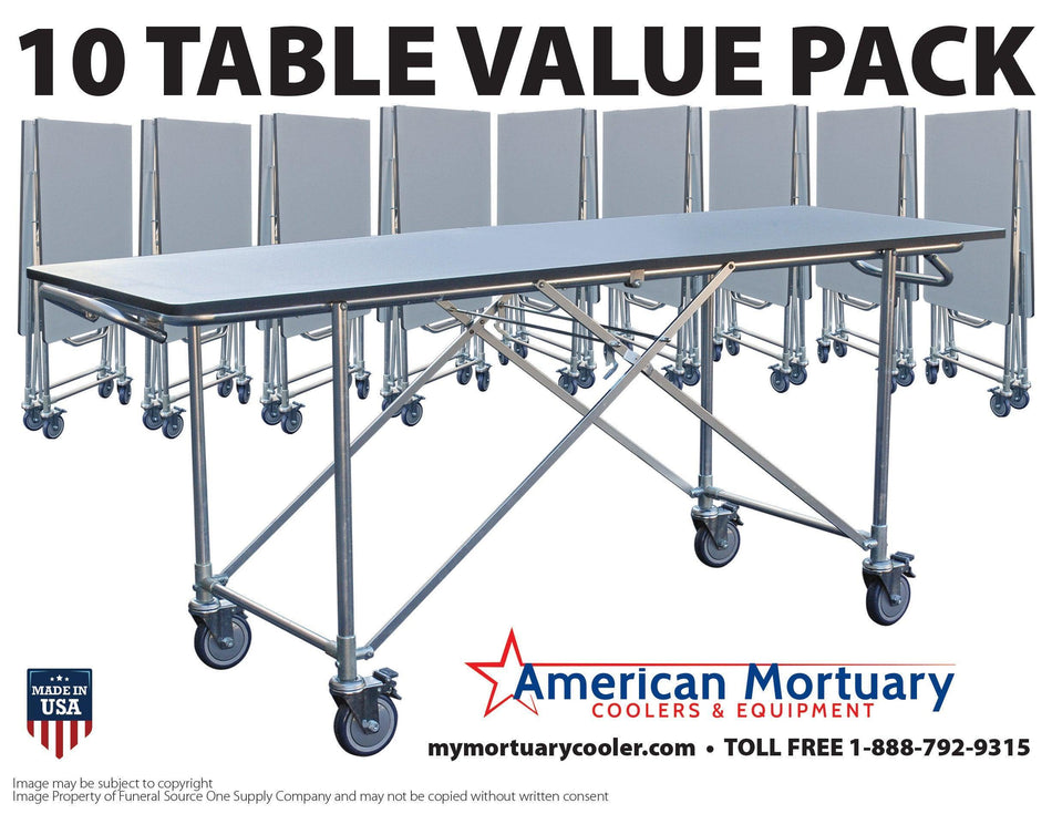 folding dressing table for mortuary use