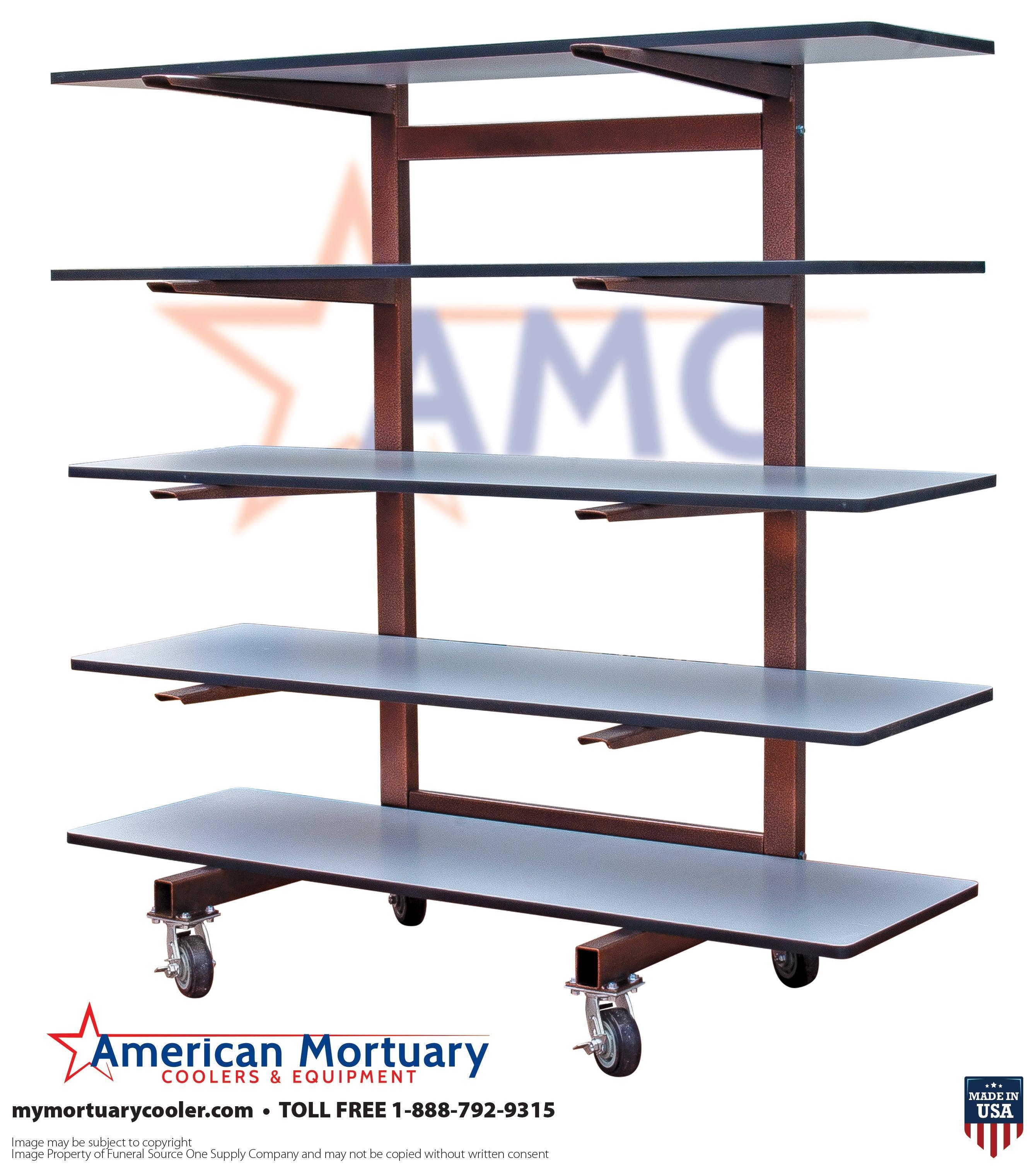Affordable Cadaver Storage | 5 Tier Cantilever Rack | Funeral Equipment Sale