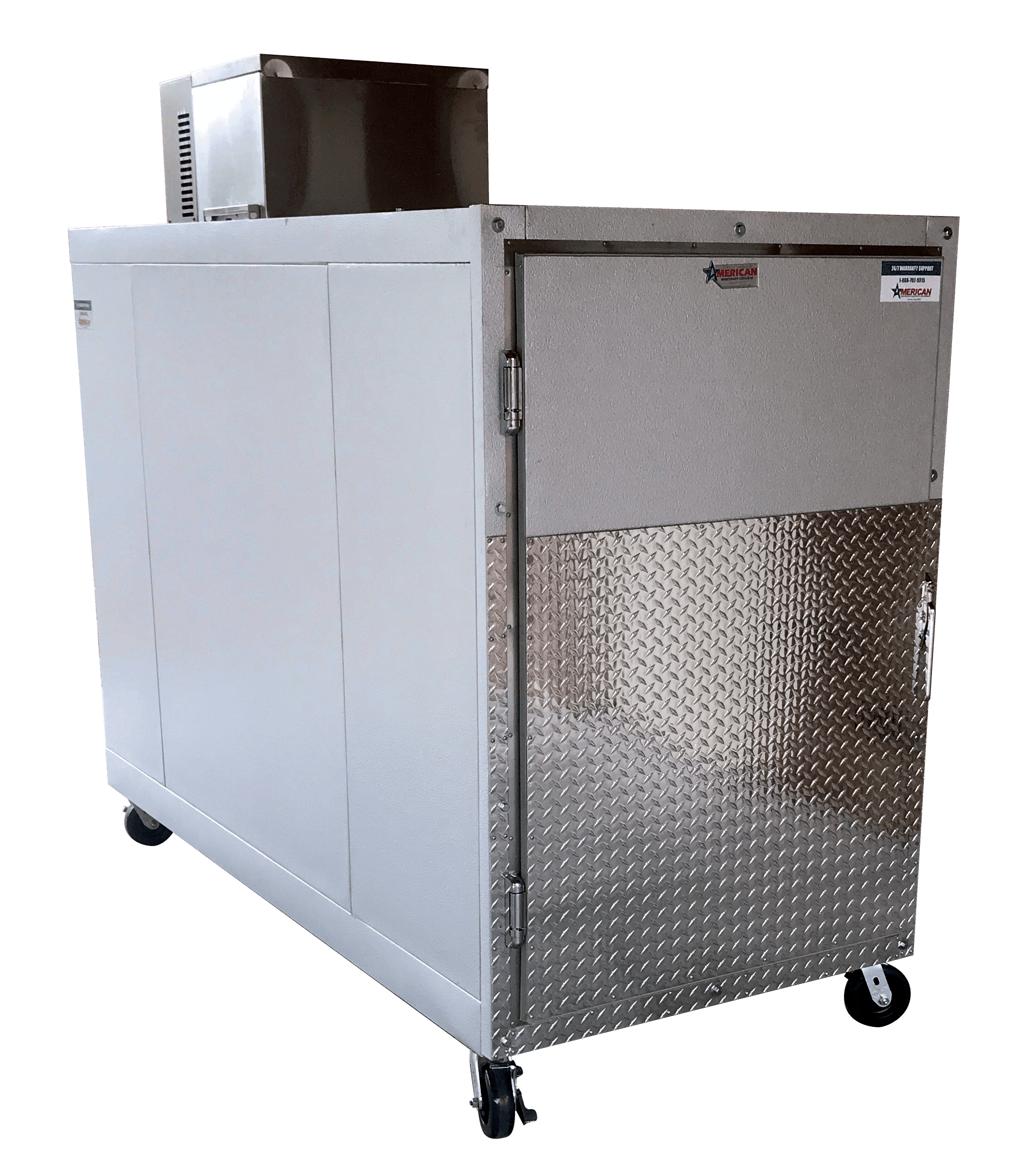 3 Body Oversized Mortuary Freezer - AMC Model #3BX-F - American Mortuary Coolers Powered by Funeral Source One Supply Company 