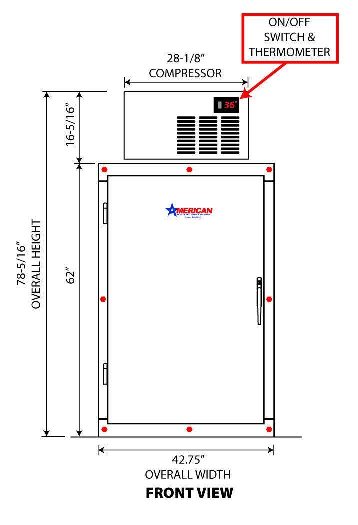 3 Body Oversized Mortuary Freezer - AMC Model #3BX-F - American Mortuary Coolers Powered by Funeral Source One Supply Company 