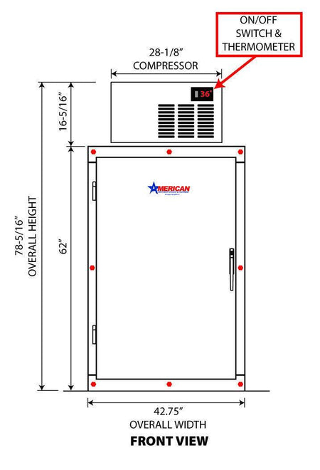3 Body Oversized Mortuary Freezer - AMC Model #3BX-F - American Mortuary Coolers Powered by Funeral Source One Supply Company 